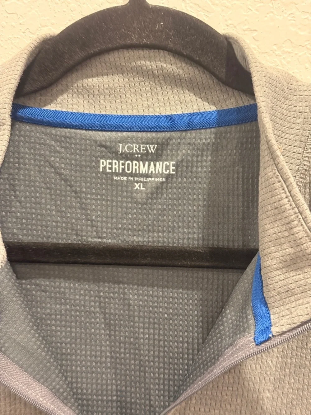 J. Crew Performance Heathered‎ Light Gray Quarter-Zip Pullover